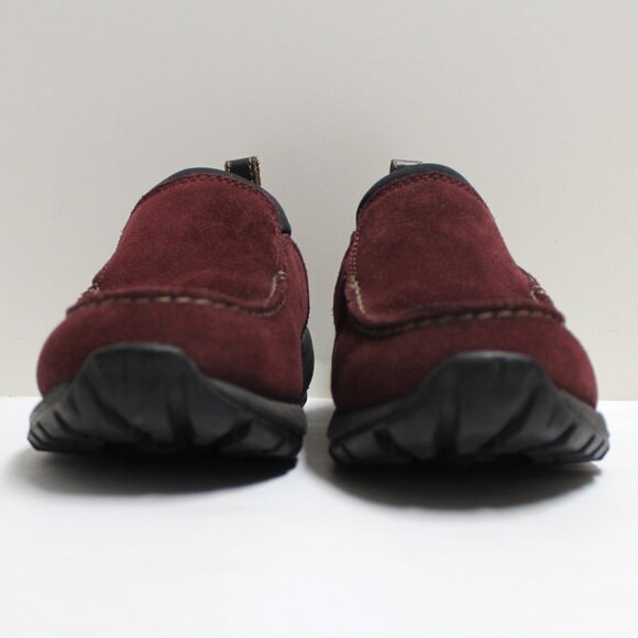 Land’s End 6 1/2B Women's Burgundy and Black Sole Slip On Shoes With Pull On Tab - Picture 4 of 11